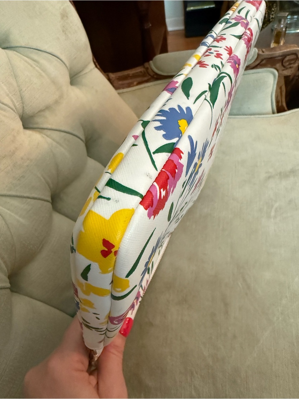 🌸 Kate Spade New York Garden Bouquet Floral Laptop Sleeve 15” White Multi - Picture 9 of 14